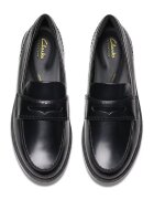 Clarks Кожени мокасини Черен