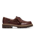 Clarks Кожени мокасини Cleyhill Коняк кафяв