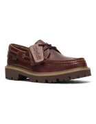 Clarks Кожени мокасини Cleyhill Коняк кафяв