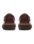 Clarks Кожени мокасини Cleyhill Коняк кафяв