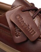 Clarks Кожени мокасини Cleyhill Коняк кафяв