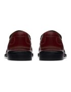 Clarks Кожени мокасини Craft James Тъмночервен