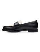 Clarks Кожени мокасини Избеляло черно