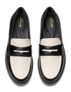 Clarks Кожени мокасини Избеляло черно