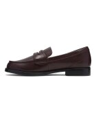 Clarks Кожени мокасини Коняк кафяв