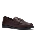 Clarks Кожени мокасини Коняк кафяв