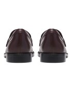Clarks Кожени мокасини Коняк кафяв