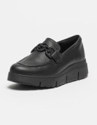 Clarks Кожени мокасини с контрасти Черен