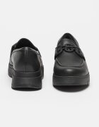 Clarks Кожени мокасини с контрасти Черен