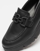 Clarks Кожени мокасини с контрасти Черен