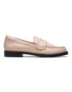 Clarks Кожени мокасини Светло бежово