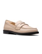 Clarks Кожени мокасини Светло бежово