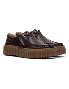 Clarks Кожени мокасини Torhill Тъмнокафяв/Сиво-кафяв/Избеляло черно