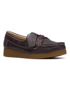 Clarks Кожени мокасини Wallabees Коняк кафяв