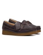 Clarks Кожени мокасини Wallabees Коняк кафяв