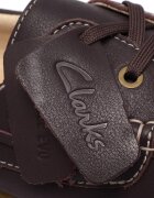 Clarks Кожени мокасини Wallabees Коняк кафяв