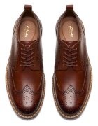Clarks Кожени обувки Aldwin Limit тип Brogue Коняк кафяв