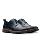 Clarks Кожени обувки Aldwin Limit тип Brogue Тъмносин