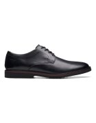 Clarks Кожени обувки Atticus тип Derby с овален връх Избеляло черно
