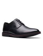 Clarks Кожени обувки Atticus тип Derby с овален връх Избеляло черно