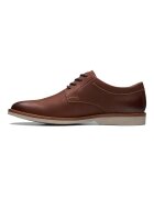 Clarks Кожени обувки Atticus тип Derby с овален връх Кафяв