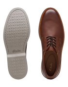 Clarks Кожени обувки Atticus тип Derby с овален връх Кафяв