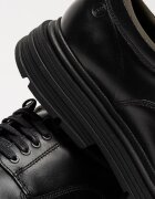 Clarks Кожени обувки Badbury с връзки Черен