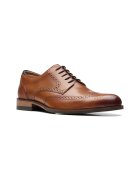 Clarks Кожени обувки Craftarlolimit тип Brogue Канелено кафяво
