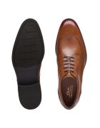 Clarks Кожени обувки Craftarlolimit тип Brogue Канелено кафяво
