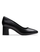 Clarks Кожени обувки Fernie-Court с масивен ток Черен