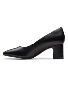 Clarks Кожени обувки Fernie-Court с масивен ток Черен