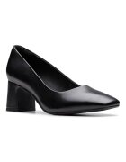 Clarks Кожени обувки Fernie-Court с масивен ток Черен