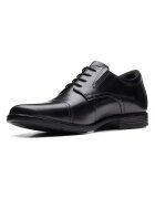 Clarks Кожени обувки Howard Cap Derby Черен