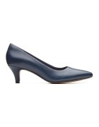 Clarks Кожени обувки Linvale Jerica с остър връх - Ултрамарин синьо