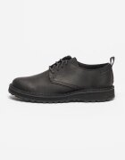 Clarks Кожени обувки с лого Черен