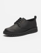 Clarks Кожени обувки с лого Черен