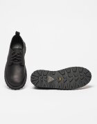 Clarks Кожени обувки с лого Черен