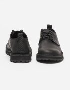 Clarks Кожени обувки с лого Черен