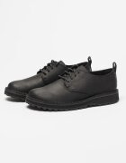 Clarks Кожени обувки с лого Черен