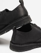 Clarks Кожени обувки с лого Черен