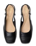 Clarks Кожени обувки с отворена пета и масивен ток Черен