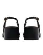 Clarks Кожени обувки с отворена пета и масивен ток Черен