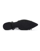Clarks Кожени обувки Sansa с каишка на петата Черен