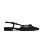 Clarks Кожени обувки Sansa с каишка на петата - Черен