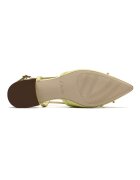 Clarks Кожени обувки Sansa с каишка на петата Шам фъстък зелено