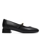 Clarks Кожени пантофки Daiss тип Mary Janes с малък ток Черен