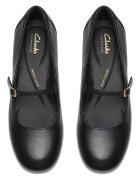 Clarks Кожени пантофки Daiss тип Mary Janes с малък ток Черен