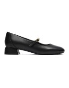 Clarks Кожени пантофки Daiss тип Mary Janes с малък ток - Черен