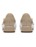 Clarks Кожени пантофки Daiss тип Mary Janes с малък ток Светло бежово