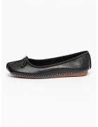 Clarks Кожени пантофки Freckle Ice с панделка